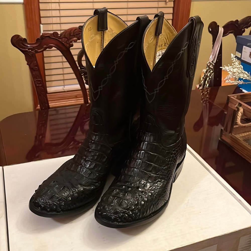 Authentic Honcho Boots, Black Hornback Men’s size 10.5EE